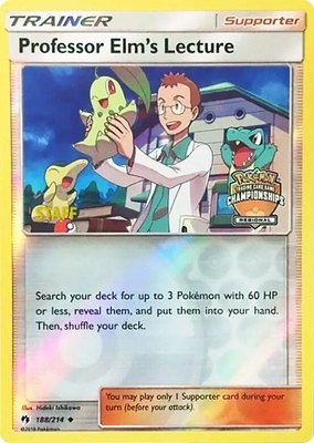 Professor Elm's Lecture (Regional Championships) [Staff], League & Championship Cards