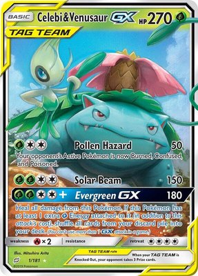 Celebi & Venusaur GX, SM - Team Up