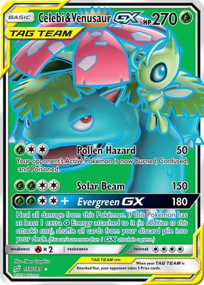 Celebi & Venusaur GX (Full Art), SM - Team Up