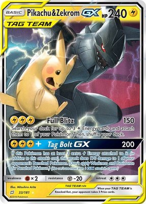 Pikachu & Zekrom GX, SM - Team Up