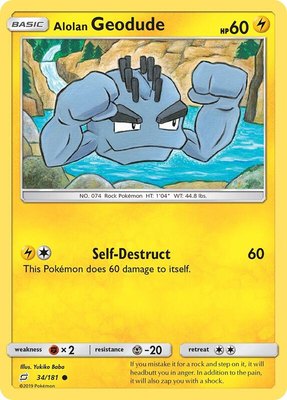 Alolan Geodude (34), SM - Team Up