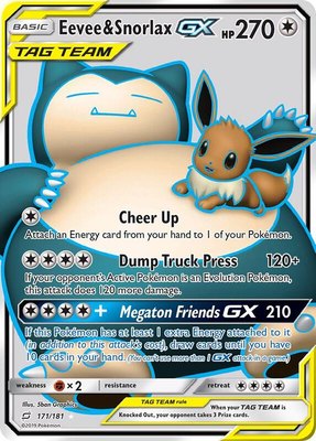 Eevee & Snorlax GX (Full Art), SM - Team Up