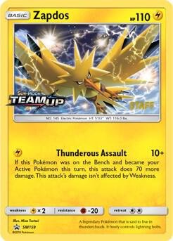 Zapdos (Prerelease) [Staff], SM Promos