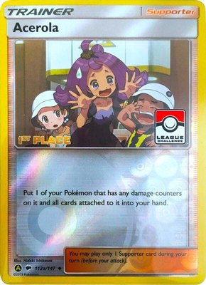 Acerola (League Challenge) [1st Place], League & Championship Cards