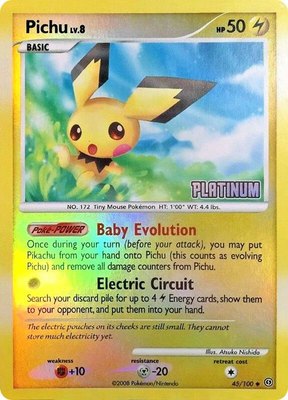 Pichu [Platinum], Burger King Promos