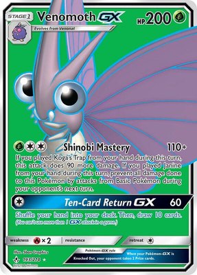 Venomoth GX (Full Art), SM - Unbroken Bonds