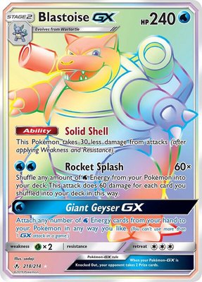 Blastoise GX (Secret), SM - Unbroken Bonds