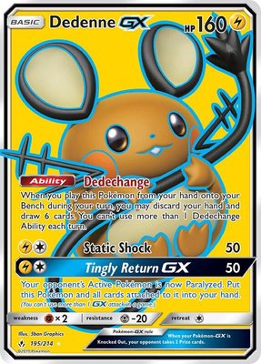 Dedenne GX (Full Art), SM - Unbroken Bonds