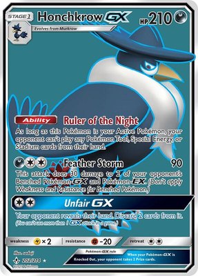 Honchkrow GX (Full Art), SM - Unbroken Bonds