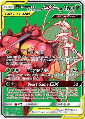 Pheromosa & Buzzwole GX (191) (Full Art), SM - Unbroken Bonds