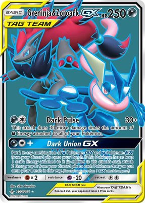 Greninja & Zoroark GX (200) (Full Art), SM - Unbroken Bonds