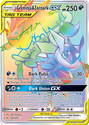 Greninja & Zoroark GX (Secret), SM - Unbroken Bonds