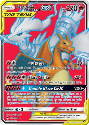 Reshiram & Charizard GX (Full Art), SM - Unbroken Bonds