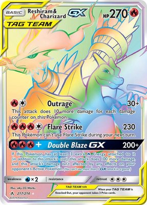 Reshiram & Charizard GX (Secret), SM - Unbroken Bonds