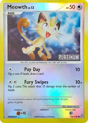 Meowth [Platinum], Burger King Promos