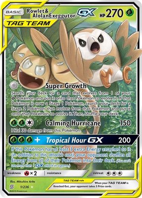 Rowlet & Alolan Exeggutor GX, SM - Unified Minds
