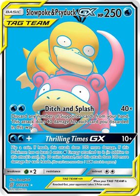 Slowpoke & Psyduck GX (Full Art), SM - Unified Minds