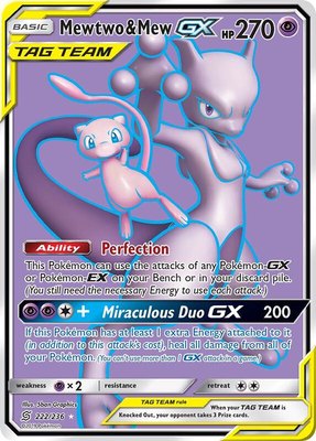 Mewtwo & Mew GX (Full Art), SM - Unified Minds
