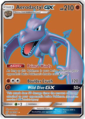 Aerodactyl GX (Full Art), SM - Unified Minds