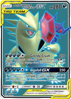 Mega Sableye & Tyranitar GX (Full Art), SM - Unified Minds