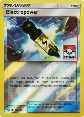 Electropower (Pokemon League), League & Championship Cards