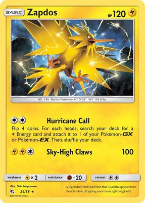 Zapdos, Hidden Fates
