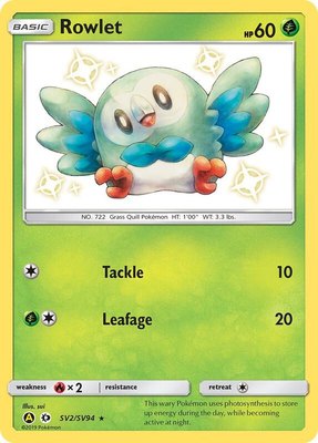 Rowlet, Hidden Fates: Shiny Vault