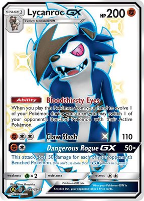 Lycanroc GX (SV66), Hidden Fates: Shiny Vault