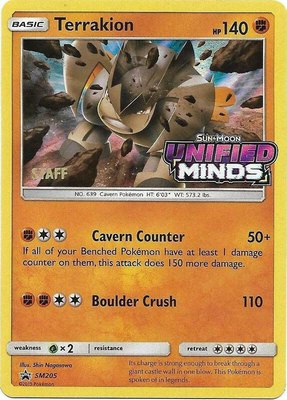 Terrakion (Prerelease) [Staff], SM Promos