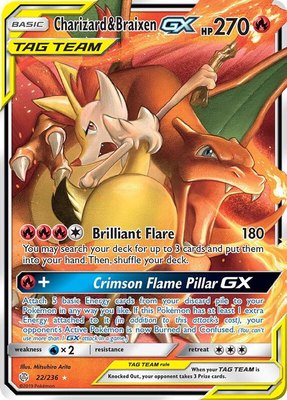 Charizard & Braixen GX, SM - Cosmic Eclipse
