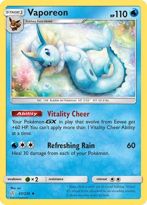 Vaporeon, SM - Cosmic Eclipse
