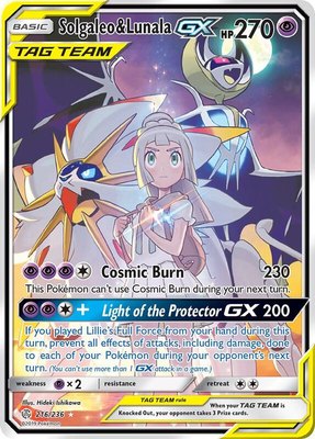 Solgaleo & Lunala GX (Full Art), SM - Cosmic Eclipse