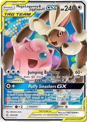 Mega Lopunny & Jigglypuff GX, SM - Cosmic Eclipse