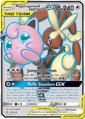 Mega Lopunny & Jigglypuff GX (Full Art), SM - Cosmic Eclipse