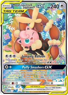 Mega Lopunny & Jigglypuff GX (Alternate Full Art), SM - Cosmic Eclipse