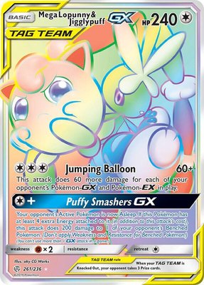 Mega Lopunny & Jigglypuff GX (Secret), SM - Cosmic Eclipse