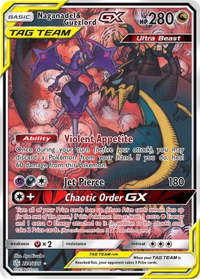 Naganadel & Guzzlord GX (Alternate Full Art), SM - Cosmic Eclipse
