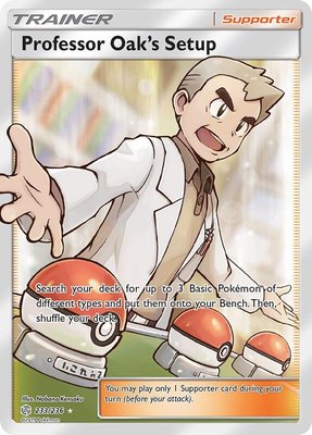 Professor Oak's Setup (Full Art), SM - Cosmic Eclipse