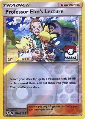 Professor Elm's Lecture (League Challenge) [3rd Place], League & Championship Cards