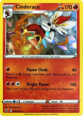 Cinderace (Cracked Ice Holo), Deck Exclusives