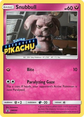 Snubbull (Detective Pikachu Stamped), SM Promos