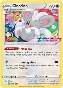 Cinccino (Prerelease) [Staff], Sword & Shield Promo Cards
