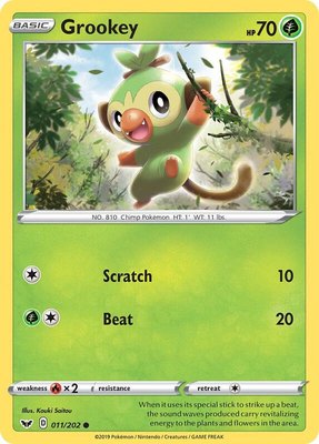 Grookey (011), Sword & Shield Base Set