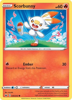 Scorbunny (030), Sword & Shield Base Set