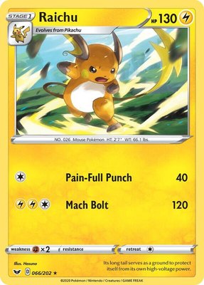 Raichu, Sword & Shield Base Set
