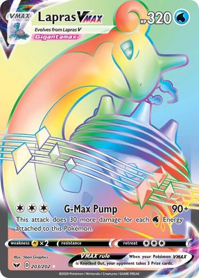 Lapras VMAX (Secret), Sword & Shield Base Set