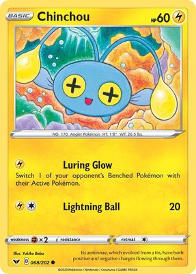 Chinchou (068), Sword & Shield Base Set