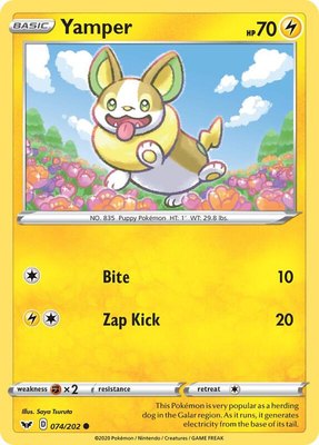 Yamper (074), Sword & Shield Base Set