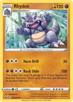 Rhydon, Sword & Shield Base Set