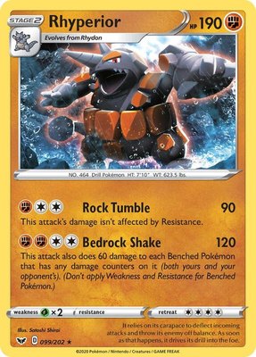 Rhyperior, Sword & Shield Base Set